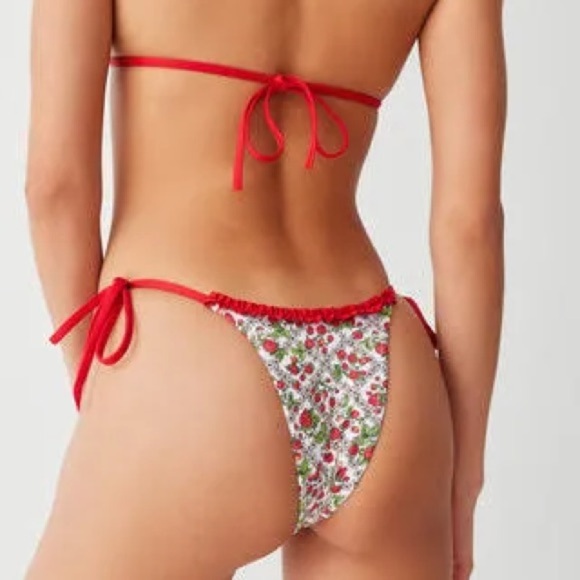 New! Frankies Bikinis divine String Bikini Bottom Berry In Love 3767 - Picture 10 of 10